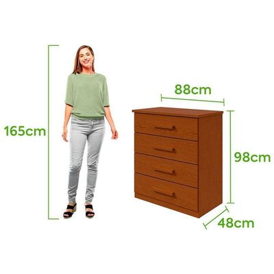 Cômoda Gaveteiro Baião Frassino - Lopas