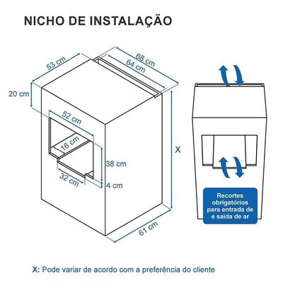 Forno de Embutir Elétrico Venax Grand Gourmet 45L Inox Preto 220V