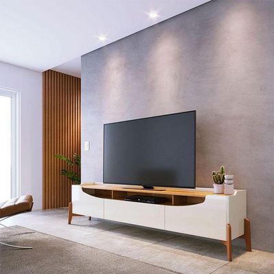 Rack Bancada Para Sala Studio 1.8 Off White Nature - Imcal