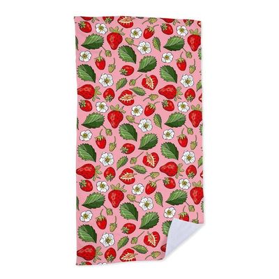 Toalha De Praia Strawberry Flower  criativas e clássicas