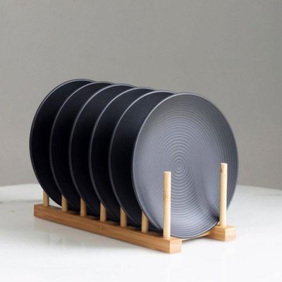 Suporte Escorredor Para 6 Pratos Em Bambu Ecokitchen