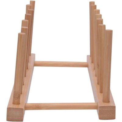Suporte Escorredor Para 6 Pratos Em Bambu Ecokitchen