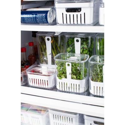Organizador De Temperos Com Cesto Clear 1,5l 10x14,5x15cm