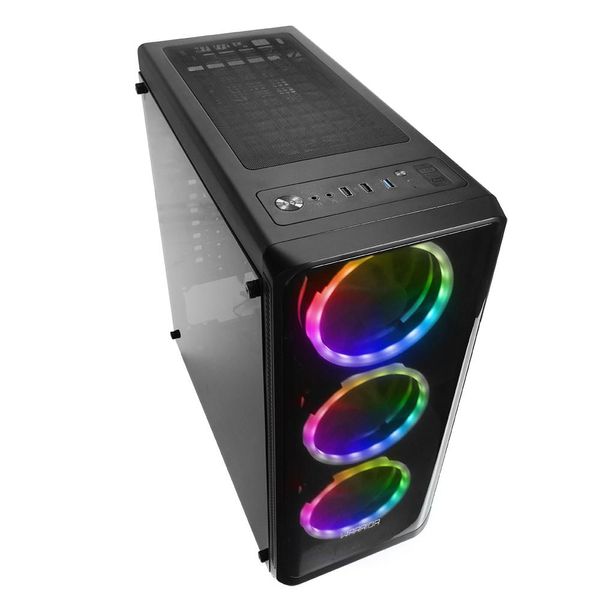 Combo Gamer - Gabinete Gamer Modoc RGB e Cooler Borys Water RGB 120mm Warrior - GA183K GA183K