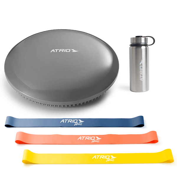 Combo Esportes - Disco Equilíbrio Inflável com Bomba, Garrafa Térmica 600ml e Conjunto Mini Bands - ES124K ES124K