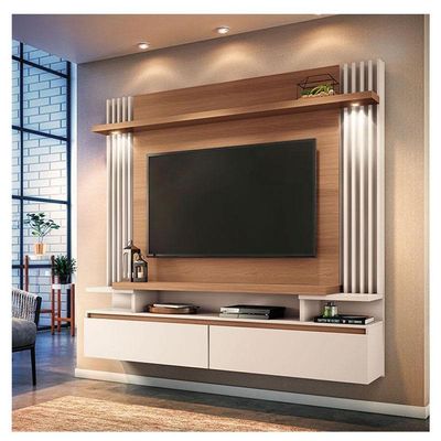 Painel Para Tv Home Suspenso Brasil Nature Off White - Hb Móveis