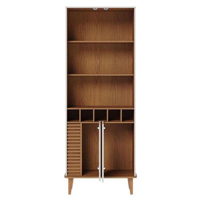 Cristaleira Ambiente Jurerê Off White Matte Freijó - Colibri