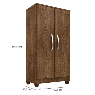 Guarda Roupa Casal Modena Com Espelho 6 Portas Cômoda Sapateira Cannes E Armário Multiuso Recife Malbec - Incorplac