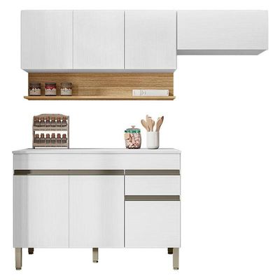 Cozinha Modulada Ambiente Line Composição 1 Supremo Freijó - Kits Paraná