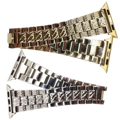 Kit 2 Pulseira Smartwatch Pedra Strass Smartband Aço 3 Elos