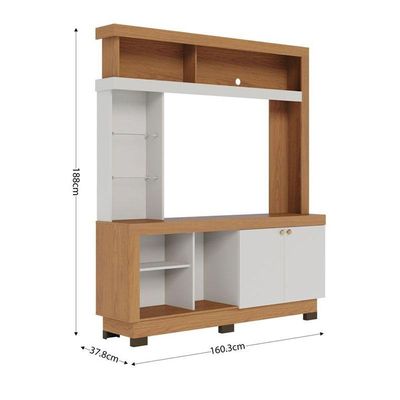 Estante Home Theater Valença Freijó Off White - Colibri
