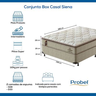 Conjunto Box Casal Mola Probel Siena (138x188x54cm)