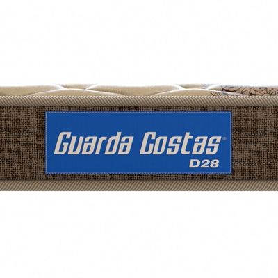 Colchão Casal Espuma D28 Guarda Costas Probel 14cm Branco/Marrom (138x188x14cm)