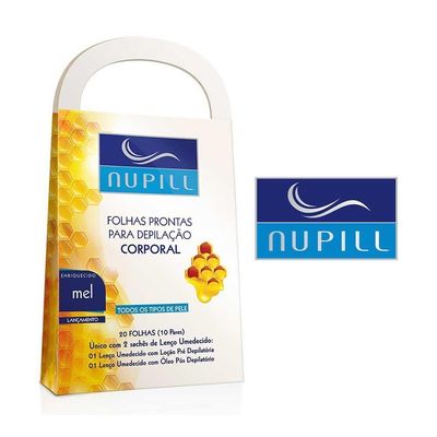 Folhas Prontas Para Depilação Corporal Pernas Mel Nupill 20 Folhas
