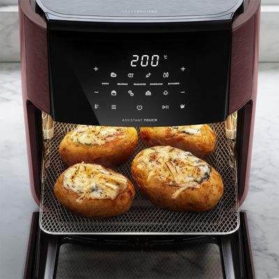 Air Fryer Oven Electrolux Rita Lobo 12L Digital Vermelha Escura c/ Espeto e Grelhas Antiaderente (EAF91) 127V