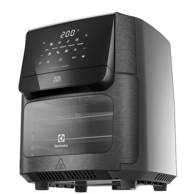 Air Fryer Oven Electrolux Rita Lobo 12L Digital Grafite c/ Espeto e Grelhas Antiaderente (EAF90) 220V