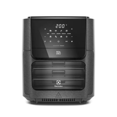 Air Fryer Oven Electrolux Rita Lobo 12L Digital Grafite c/ Espeto e Grelhas Antiaderente (EAF90) 220V