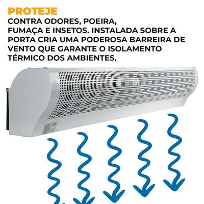 Cortina De Ar 1,20 Com Controle Remoto Vix 220v único