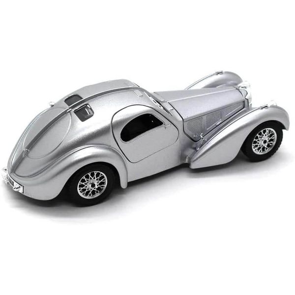 Miniatura - Carro - Bugatti Atlantic - 1:24 - Bburago Plus - PRATA BUR22092