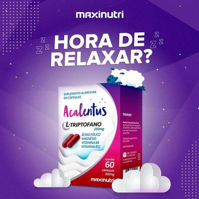 Kit 03 Acalentus L-triptofano 250mg + B12 60 Caps Maxinutri