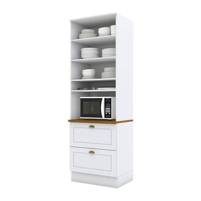 Torre Quente 1 Forno Nova York Branco Hp Com Tampo Nature - Henn