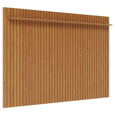 Rack Bancada Classic 3 Gavetas Com Painel Para Tv Suspenso Ripado Loft 2.2 Off White Nature - Imcal