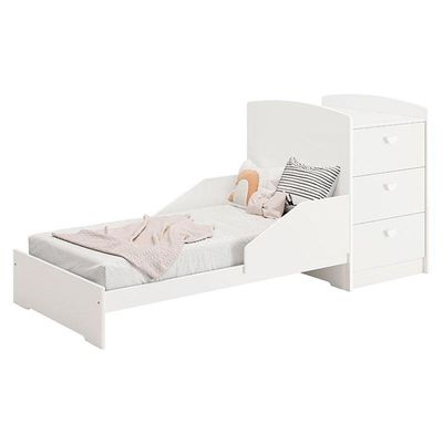 Berço Multifuncional Atlanta Branco Acetinado - Reller