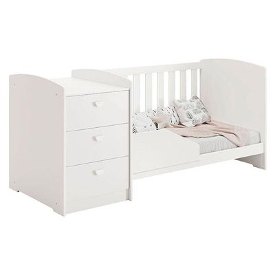 Berço Multifuncional Atlanta Branco Acetinado - Reller