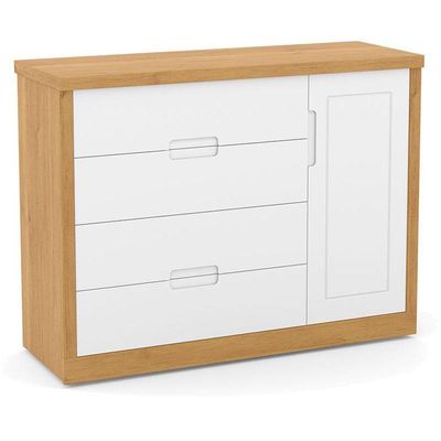 Berço Americano Capitonê New Boucle E Cômoda Infantil Tutto New Freijó Branco Acetinado E Colchão