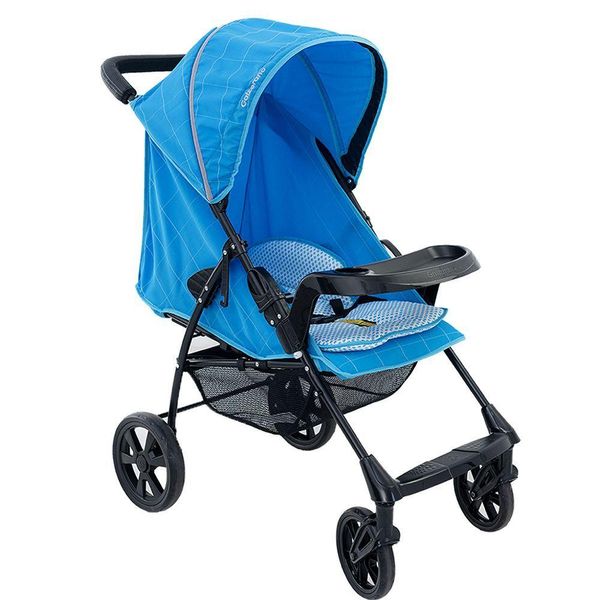Carrinho de Bebê Passeio Galzerano Romano de 0 Meses Até 15kg Preto e Azul