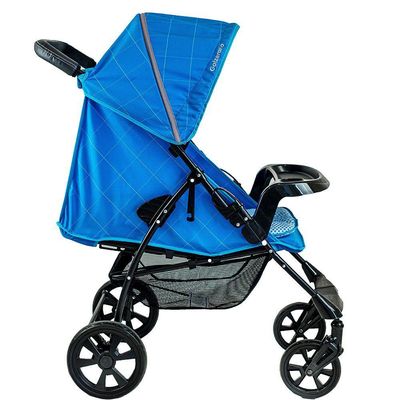Carrinho de Bebê Passeio Galzerano Romano de 0 Meses Até 15kg Preto e Azul