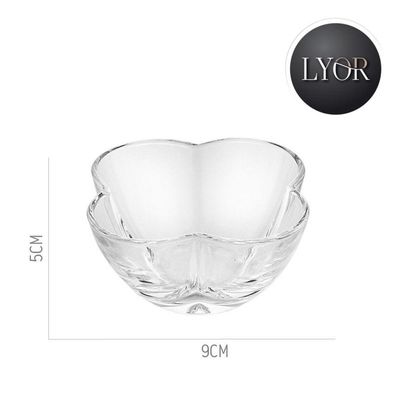 Jogo 6 Bowls De Cristal Clover Doces Sobremesas Lyor 5x9cm