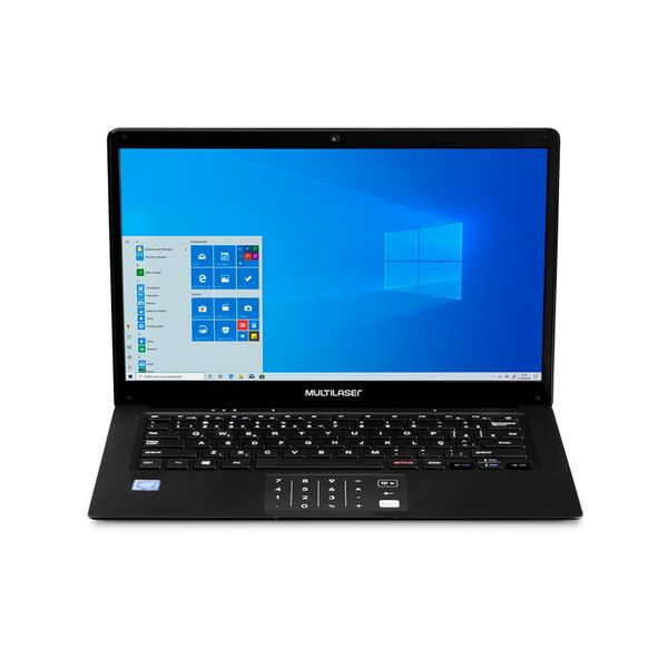 Notebook Multilaser Legacy Book, com Windows 10 Home, Processador Intel Celeron Quad Core, Memoria 4GB 64GB, Tela 14,1 Pol. HD, Preto – PC260 PC260