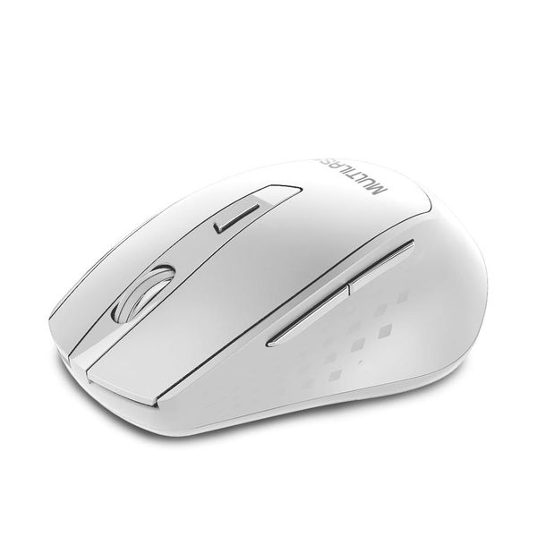 Mouse Sem Fio 2.4Ghz 1600 DPI 6 Botões Branco Usb Power Save Com Pilhas Inclusas - MO317 MO317