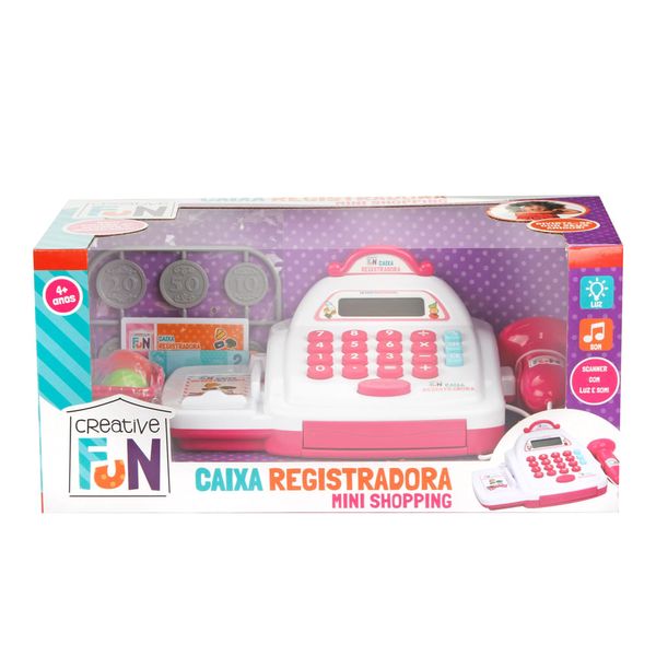 Caixa Registradora Mini Shopping Creative Fun Rosa Multikids - BR1182 BR1182