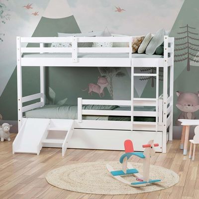Treliche Solteiro Infantil Eco E  Madeira Maciça Branco