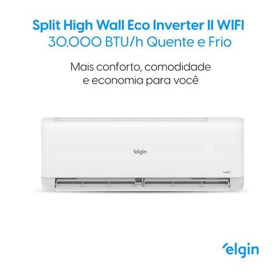 Ar Condicionado Elgin 30.000 BTUs Quente e Frio Inverter R32 220V