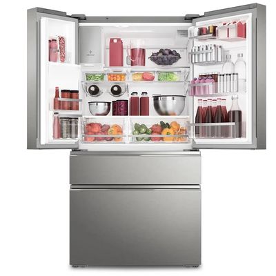 Geladeira Electrolux Frost Free Inverter 540L FlexiSpace Conectada Wi-fi 3 Portas Cor Inox (DM91X) 220V