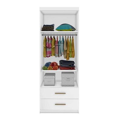 Guarda Roupa Infantil 2 Portas Chiara Branco Brilho - Phoenix