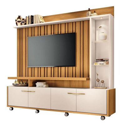 Estante Home Theater Ambiente Titan Cinamomo Off White - Hb Móveis