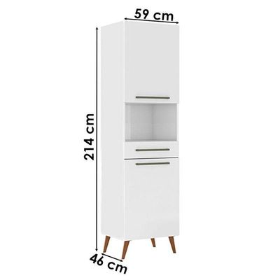 Paneleiro 2 Portas Favorita Branco Lacca - Zanzini