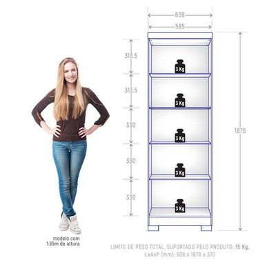 Armário Multiuso Max Plus Branco - Zanzini