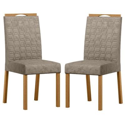 Cadeira Para Mesa De Jantar Mariana Kit 2 Peças Ype Carmurça Marrom - New Ceval