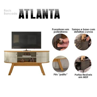Rack Bancada Atlanta Cumaru Opala - Madetec