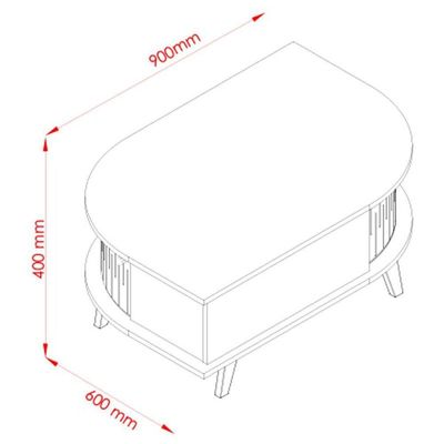 Mesa De Centro Indianápolis Cumaru Opala - Madetec