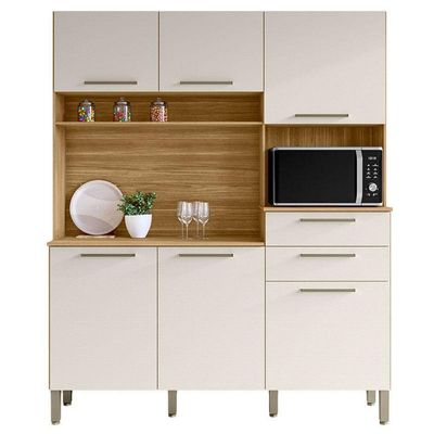 Cozinha Montesa 6 Portas E 2 Gavetas Freijó Soft - Kits Paraná