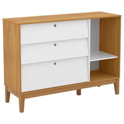 Cômoda Sapateira Unique Freijó Branco Soft Eco Wood - Matic