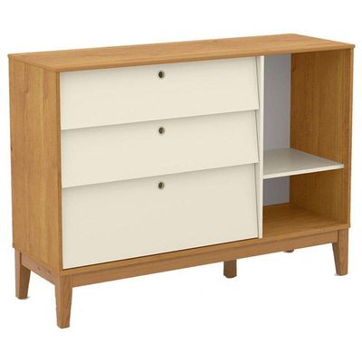 Cômoda Sapateira Unique Freijó Off White Eco Wood - Matic