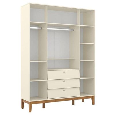 Guarda Roupa Infantil 4 Portas Unique Off White Eco Wood - Matic