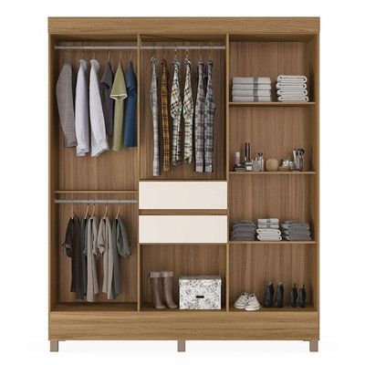 Guarda Roupa Casal Munique Amêndola Off White - Demóbile